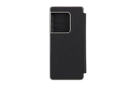 LORNA PASSONI Leather Folio Case for Xperia 1 VIII�^Black