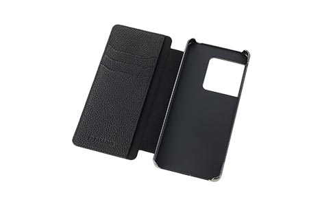 LORNA PASSONI Leather Folio Case for Xperia 1 VIII�^Black