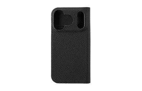 LORNA PASSONI Leather Folio Case for iPhone 18 Pro�^Black
