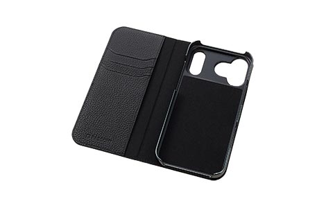 LORNA PASSONI Leather Folio Case for iPhone 18 Pro Max�^Black