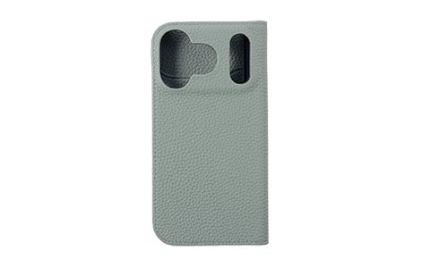 LORNA PASSONI Leather Folio Case for iPhone 18 Pro�^Blue Gray