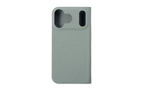 LORNA PASSONI Leather Folio Case for iPhone 18 Pro Max�^Blue Gray