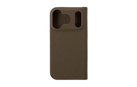LORNA PASSONI Leather Folio Case for iPhone 18 Pro�^Dark Brown
