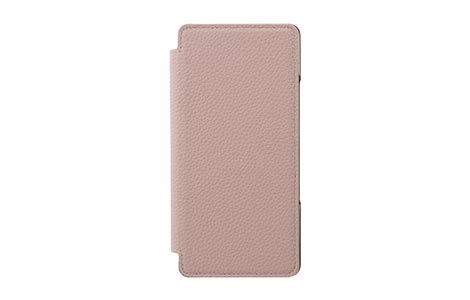 LORNA PASSONI Leather Folio Case for Xperia 10 VIII�^Blush Pink