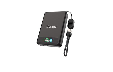 BMX SolidSafe(TM) 10K Solid-State Magnetic Power Bank - Black