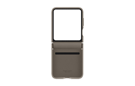 Galaxy Z Flip5 Flap Eco-Leather Case^Etoupe
