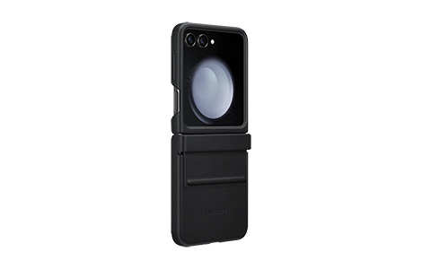 Galaxy Z Flip5 Flap Eco-Leather Case^Black