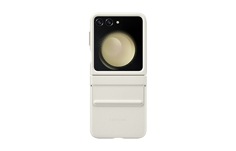 Galaxy Z Flip5 Flap Eco-Leather Case^Cream