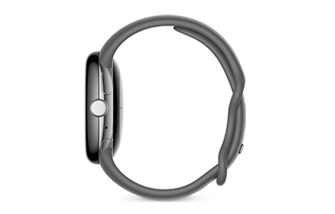 Google Pixel Watch Polished Silver ステンレスケース／Charcoal 