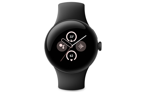 Google Pixel Watch 2 Matte Black アルミケース／Obsidian アクティブ 