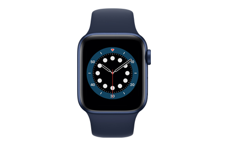 Apple Watch Series 6 - 40mmブルーアルミニウムケースとディープ 