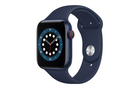 Apple Watch Series 6 44mmブルーアルミニウムケースとディープネイビースポーツバンド M09a3j Apple Au Online Shop エーユー オンライン ショップ