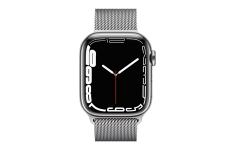 Apple Watch Series 7- 41mmシルバーステンレススチールケースと 