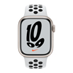 Apple Watch Nike Series 7- 41mmスターライトアルミニウムケースとピュアプラチナム/ブラックNikeスポーツバンド