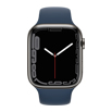 Apple Watch Series 7- 45mmグラファイトステンレススチールケースとアビスブルースポーツバンド