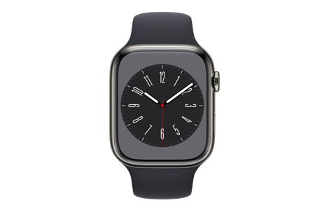 Apple Watch Series 8- 45mmグラファイトステンレススチールケースと 