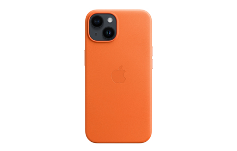 MagSafe対応iPhone 14レザーケース - オレンジ