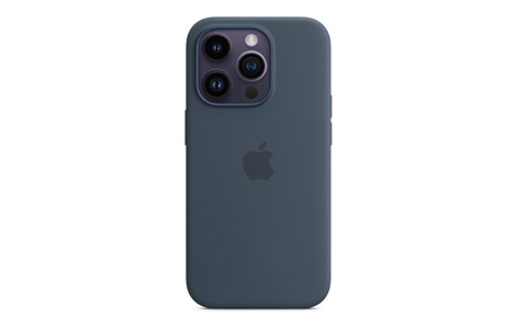 MagSafe対応iPhone 14 Proシリコーンケース - ストームブルー