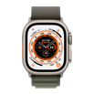 Apple Watch Ultra- 49mmチタニウムケースとグリーンアルパインループ - M