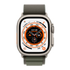 Apple Watch Ultra- 49mmチタニウムケースとグリーンアルパインループ - L