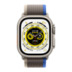 Apple Watch Ultra- 49mmチタニウムケースとブルー/グレイトレイルループ - M/L