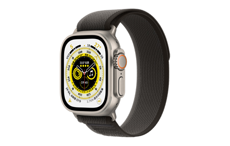 Apple Watch Ultra- 49mmチタニウムケースとブラック/グレイトレイル ...