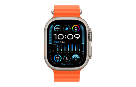 Apple Watch Ultra 2- 49mmチタニウムケースとオレンジオーシャン 