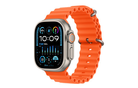 Apple Watch Ultra 2- 49mmチタニウムケースとオレンジオーシャン 