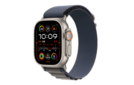 Apple Watch Ultra 2- 49mmチタニウムケースとブルーアルパインループ - S（MREK3J）/Apple| au Online  Shop（エーユー オンライン ショップ）