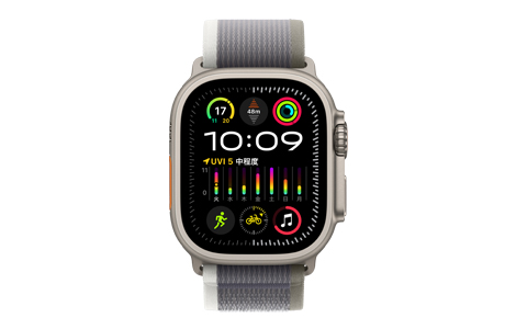 Apple Watch Ultra 2- 49mmチタニウムケースとグリーン/グレイトレイル ...