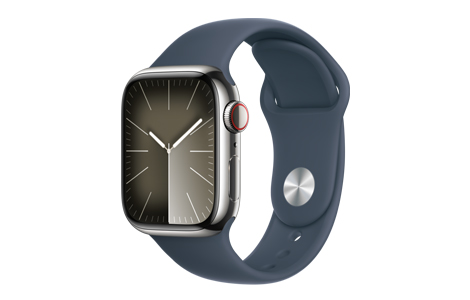 Apple Watch Series 9- 41mmシルバーステンレススチールケースと ...