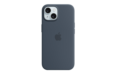 MagSafe対応iPhone 15シリコーンケース - ストームブルー