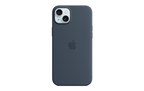 MagSafe対応iPhone 15 Plusシリコーンケース - ストームブルー