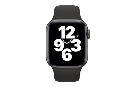 Apple Watch SE - 40mmスペースグレイアルミニウムケースとブラック 