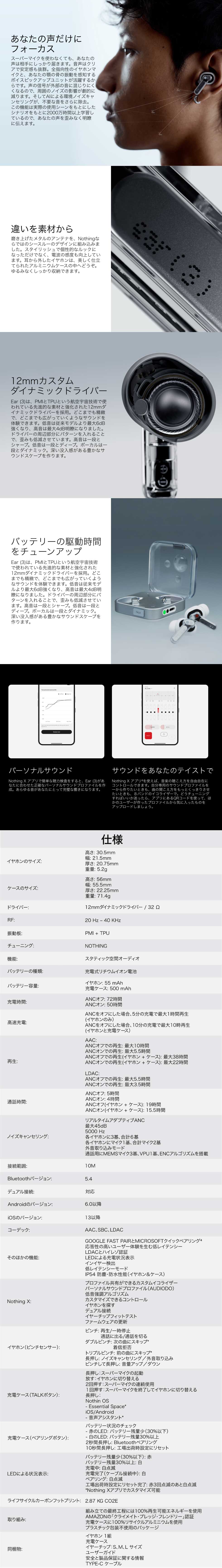 Nothing Ear (3) �m�C�Y���V���b�g�A�E�g 