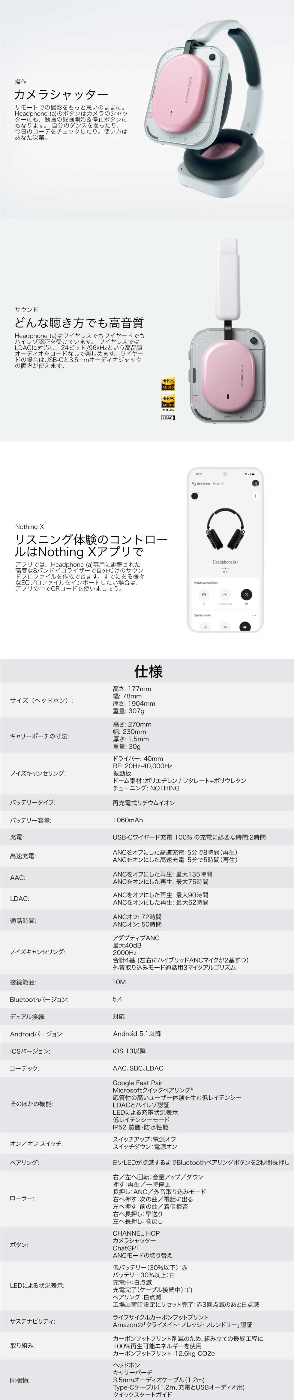 Nothing Headphone (a) �m�C�Y���V���b�g�A�E�g 