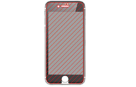 iPhone SE（第2世代）用 3D保護ガラス(のぞき見防止)／ブラック