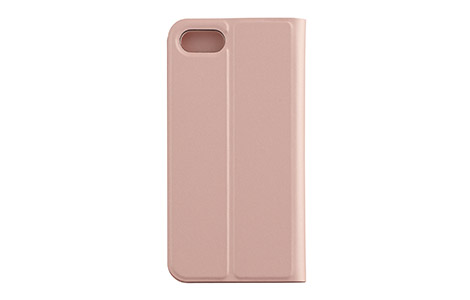 iPhone 8用 シルキーブックタイプケース／ピンク