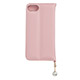 iPhone 8用 パールチャーム付きブックタイプケース／ピンク