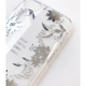 iPhone 8用 メタルデコレーションハイブリッドカバー／silver flower