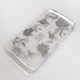 iPhone X用 メタルデコレーションハイブリッドカバー／silver flower