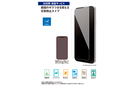 au限定】iPhone 11 Pro Max用 保護フィルム／フルスペック反射防止 