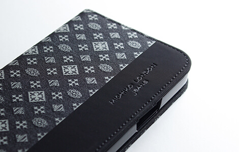 【au限定】MICHIKO LONDON JEANS Folio Case for iPhone 12 Pro Max with Bag/Black