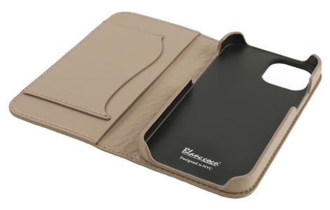 【au限定】Blanccoco NY-Intrecciato Genuine Leather Case for iPhone 13 mini／Chic Taupe