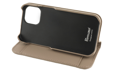 【au限定】Blanccoco NY-Intrecciato Genuine Leather Case for iPhone 13 mini／Chic Taupe