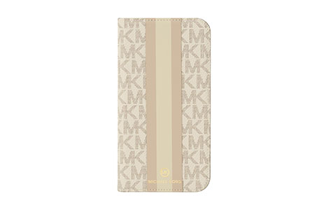 yauziPhone 13 Prop MICHAEL KORS ubN^CvP[X^Beige Pink Stripe