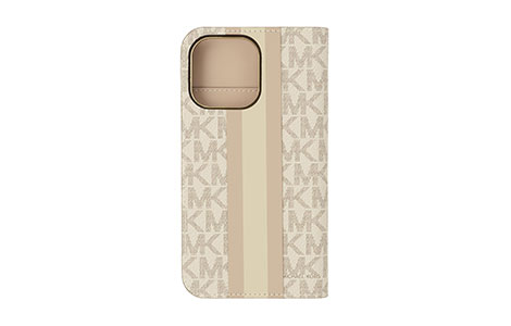 yauziPhone 13 Prop MICHAEL KORS ubN^CvP[X^Beige Pink Stripe