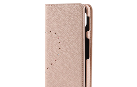 Blanccoco NY-BIG Heart Leather Case for AQUOS sense6／Fresh Peach Pink