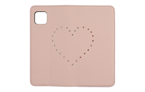 Blanccoco NY-BIG Heart Leather Case for AQUOS sense6／Fresh Peach Pink