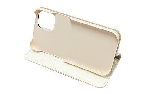 【au限定】iPhone 12 mini用 ベルトブックタイプケース／ホワイト